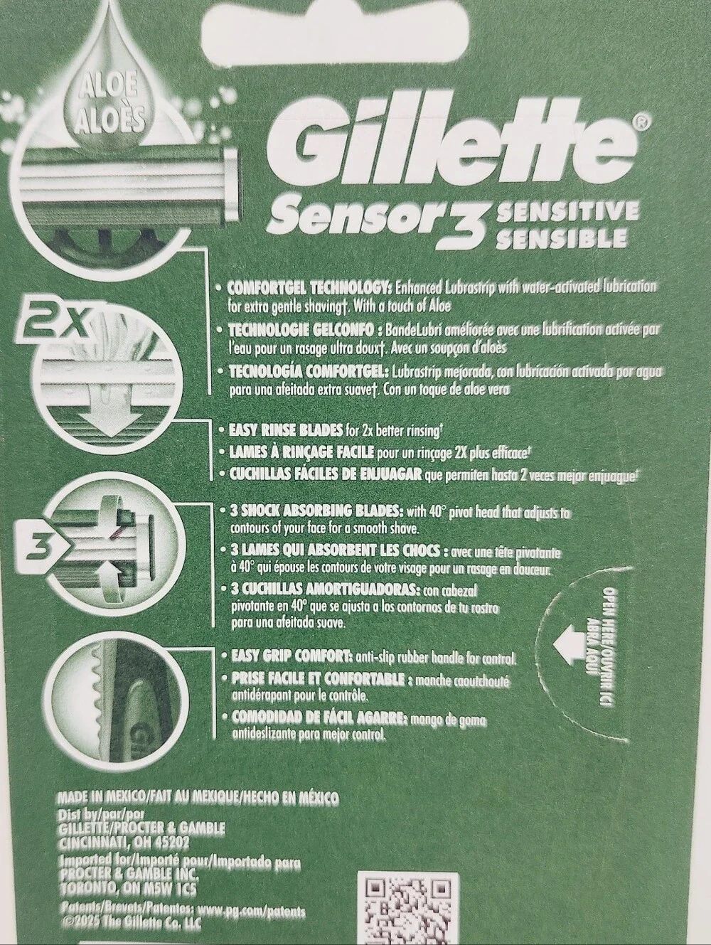 ⭐4/$15 Gillette Sensor3 Sensitive 3-Blade Disposable Razor